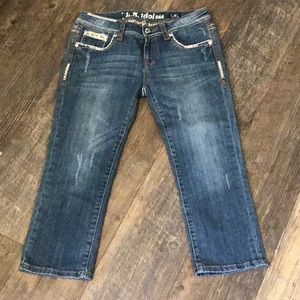 L.A. Idol USA Giraffe Bling Capri Size 9